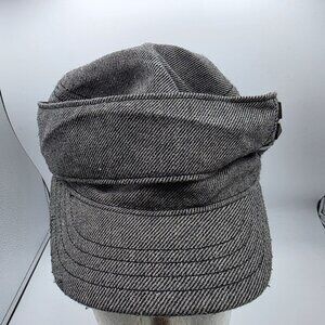 ONeill Kids Adjustable Gray News Boy Hat Cap With Metal Accents Casual Outdoors